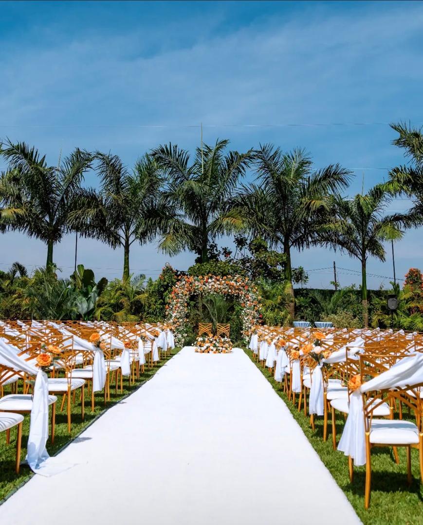 Jalia Hall wedding venue — Mediterranean villa terrace at golden hour